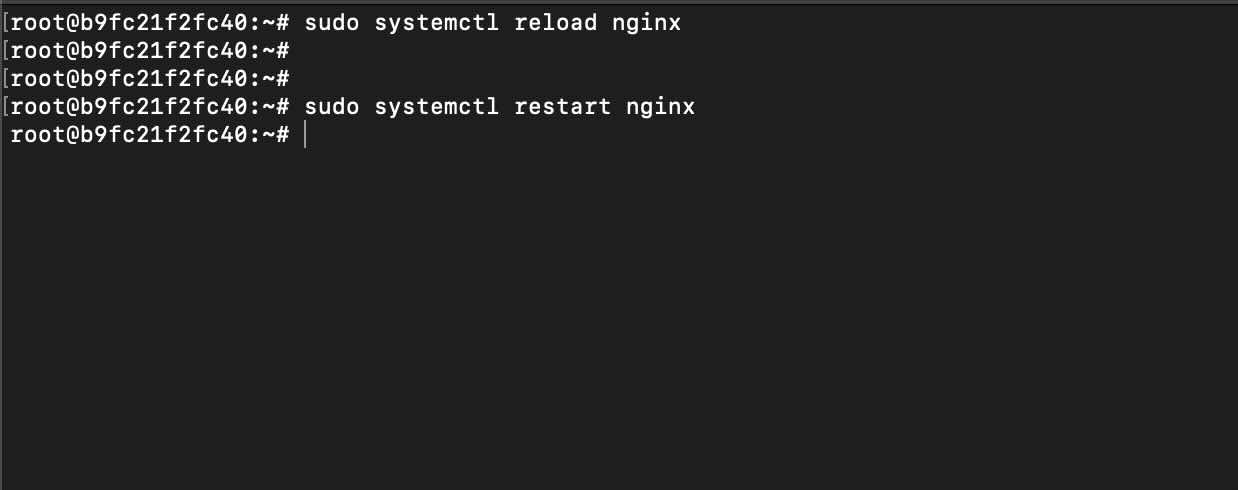 How to restart or reload nginx service